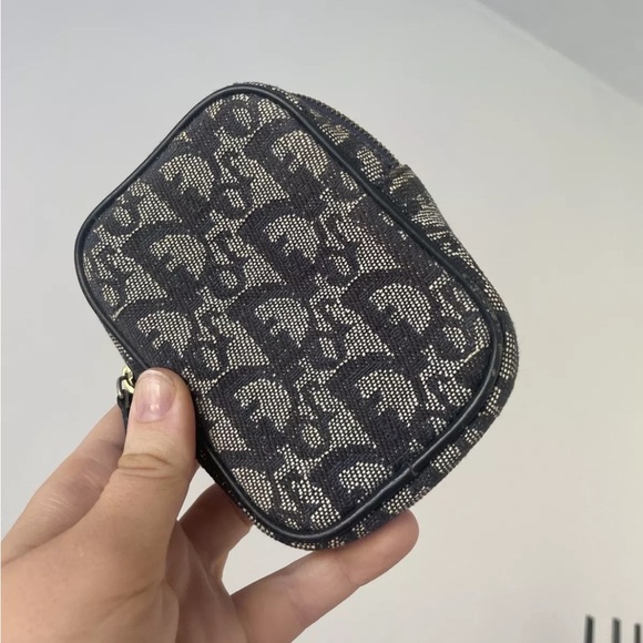 Authentic Christian Dior Trotter Pouch Canvas Blue A1112 - Picture 6 of 8